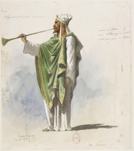 Armenian-trumpet-musician-Armenian trumpet player by Eugene Lacoste (1878)