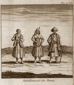 On the left-Armenian lady from Julfa (Persia) Six Voyages of Jean-Baptiste Tavernier, 1676