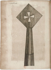 Sketch of a the Holy Lance from the monastery of Geghard (Armenia) Six Voyages of Jean-Baptiste Tavernier, 1676